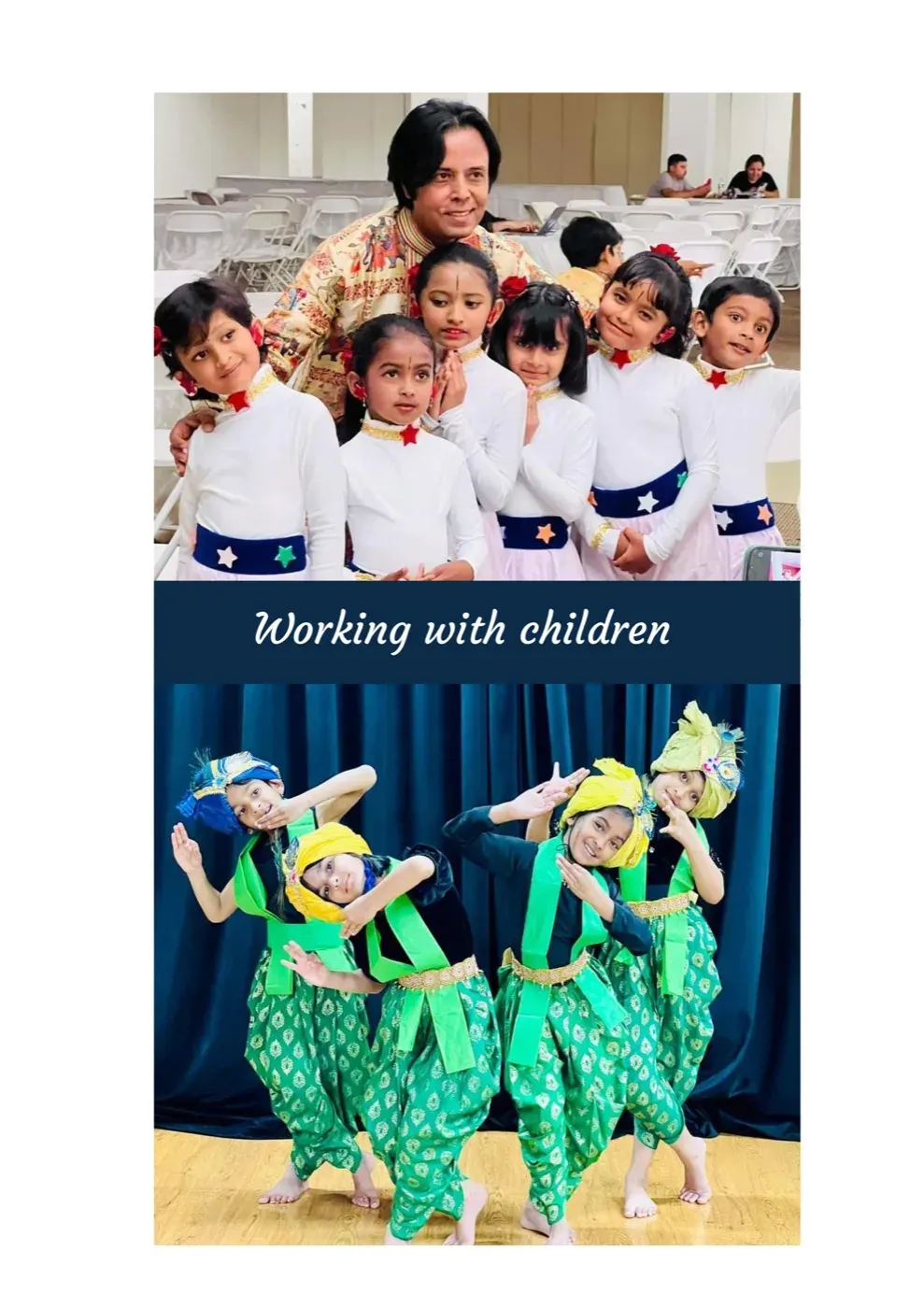 A community dance workshop with children
