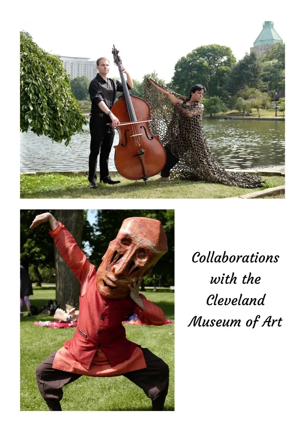 Contemporary movement collaboration outdoors