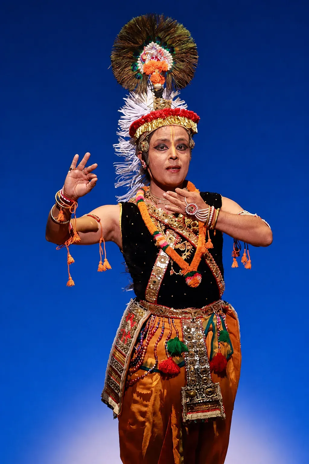 Sanjib in a Manipuri dance pose