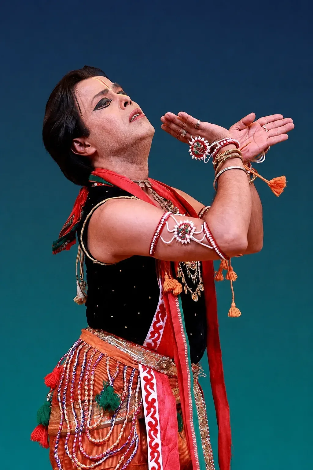Sanjib performing Manipuri dance