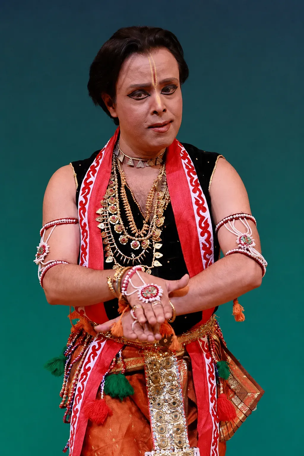 Sanjib performing Manipuri dance