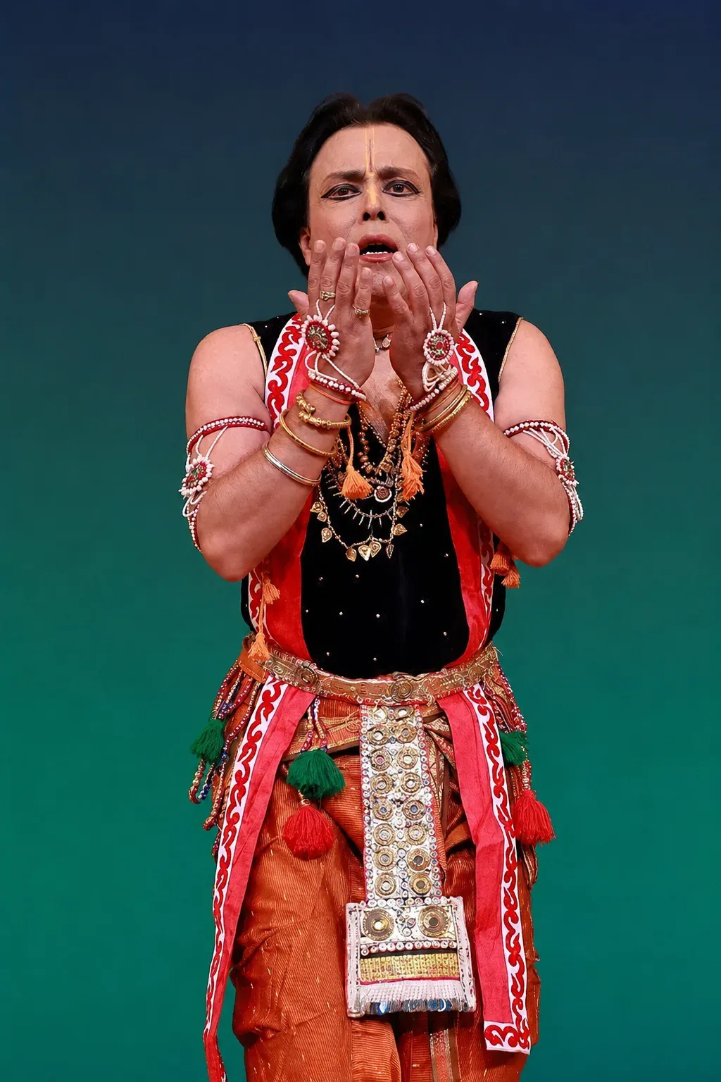 Sanjib performing Manipuri dance
