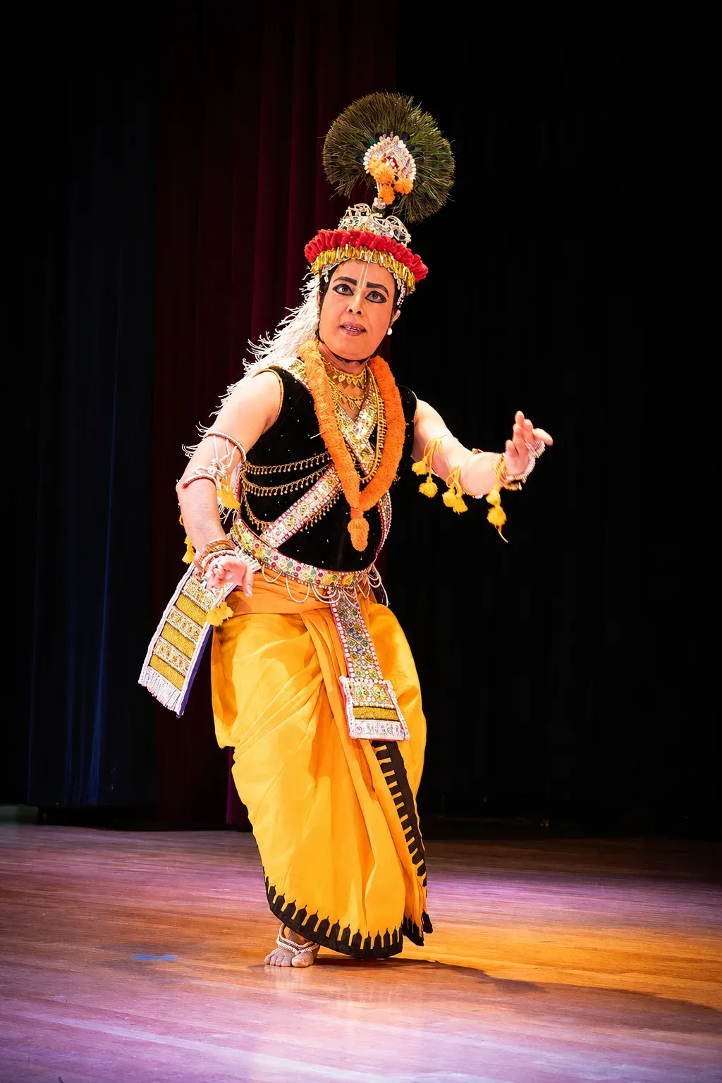 Sanjib in a Manipuri dance pose