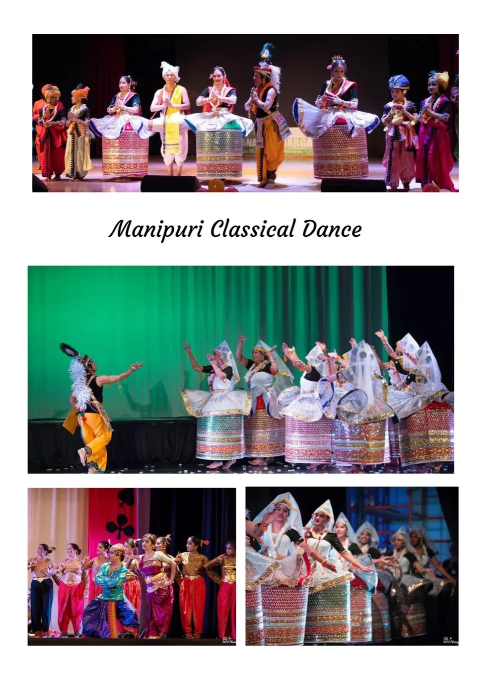 Students performing Manipuri classical dance