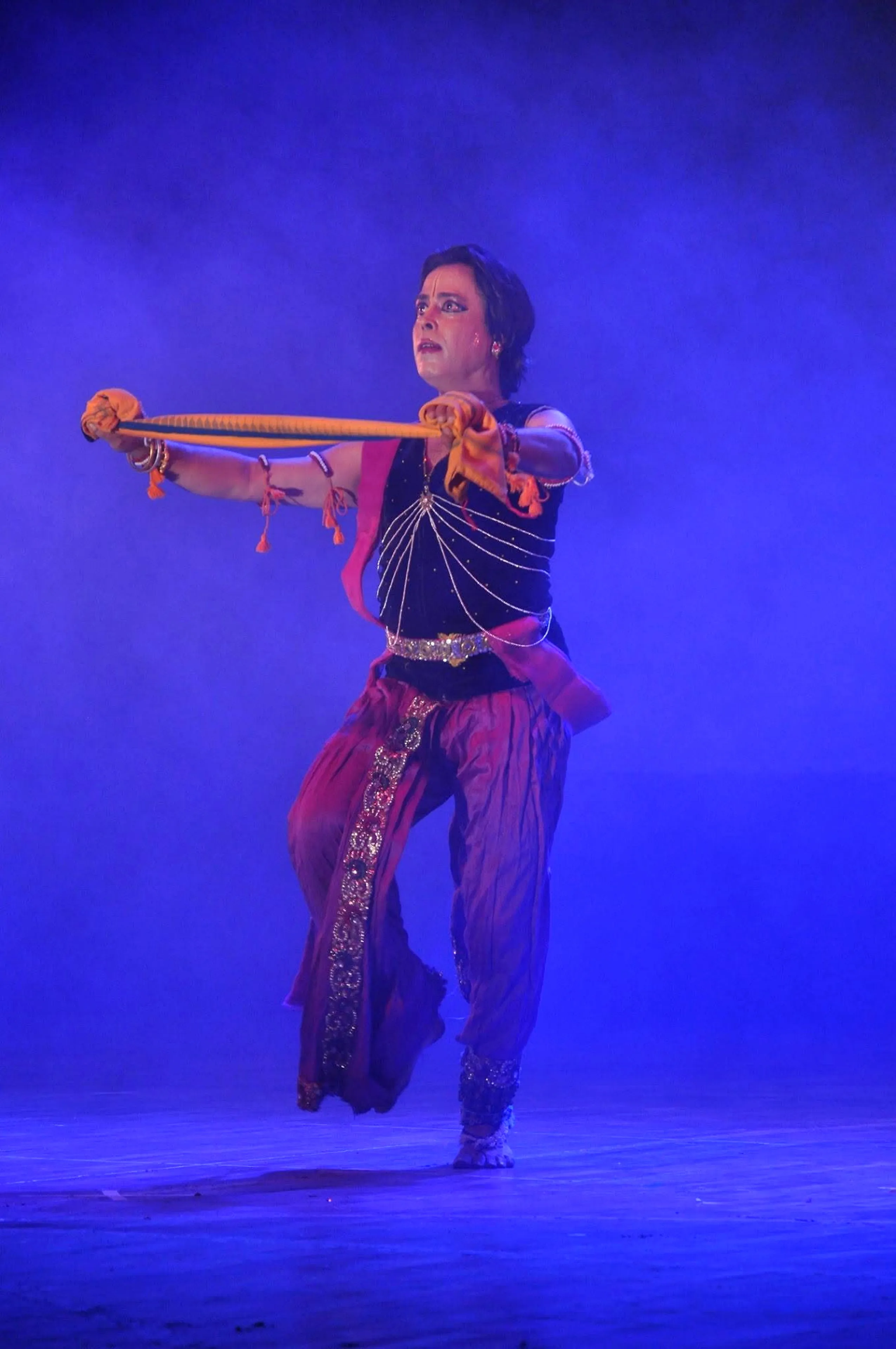 Sanjib performing Manipuri classical dance