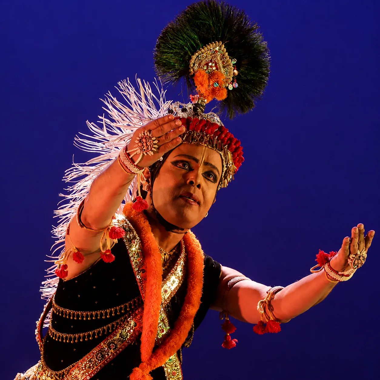 Sanjib in a Manipuri dance pose