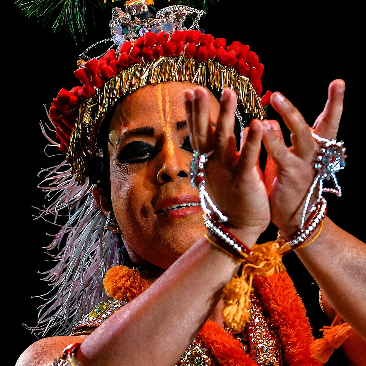 Sanjib in a Manipuri dance pose