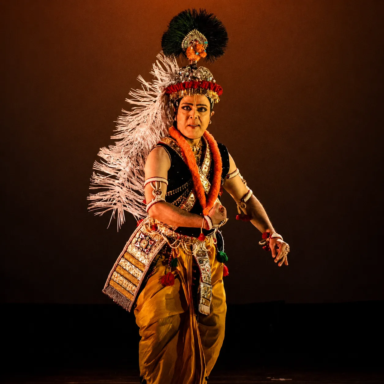Sanjib in a Manipuri dance pose